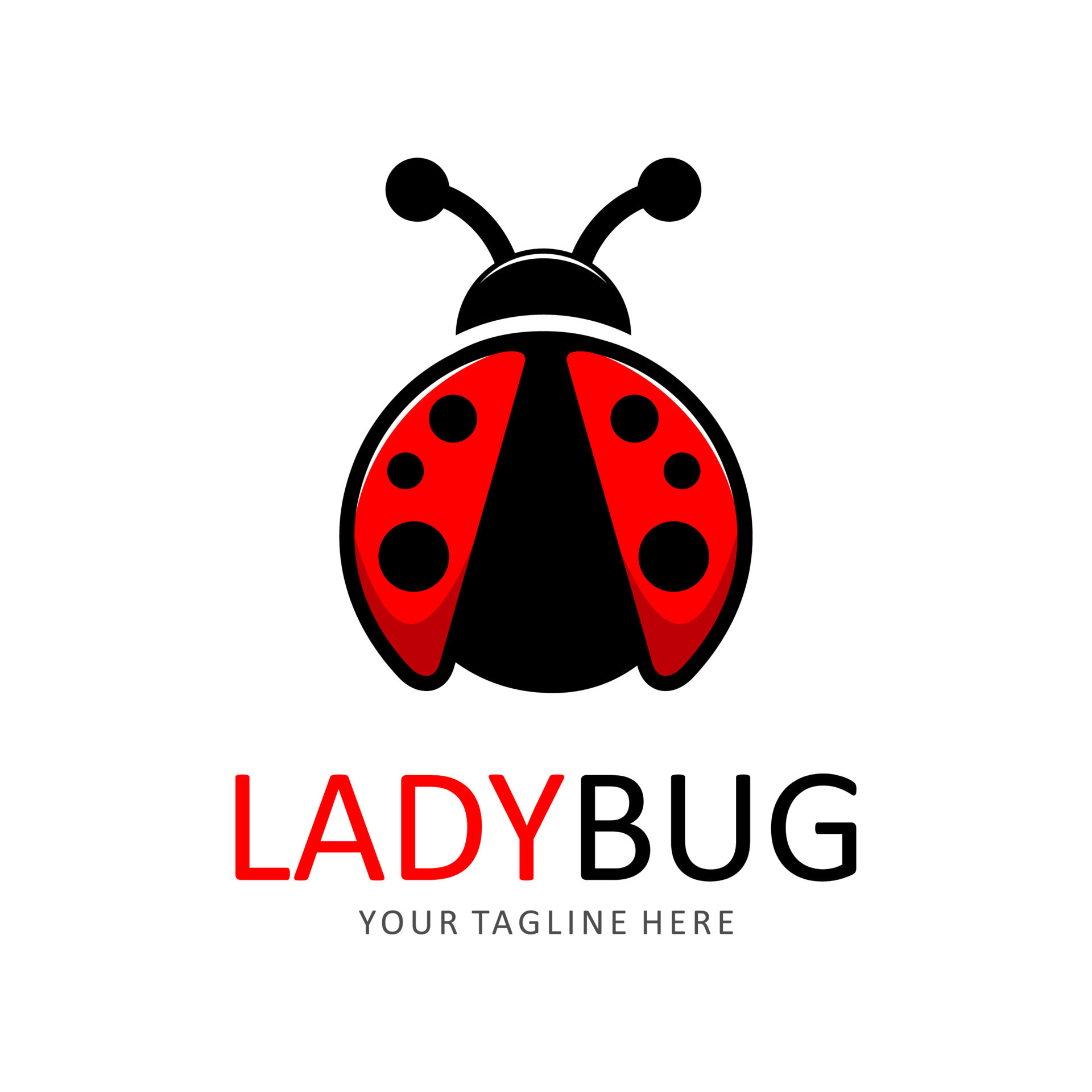 lady bug logo 8222184 Vector Art at Vecteezy