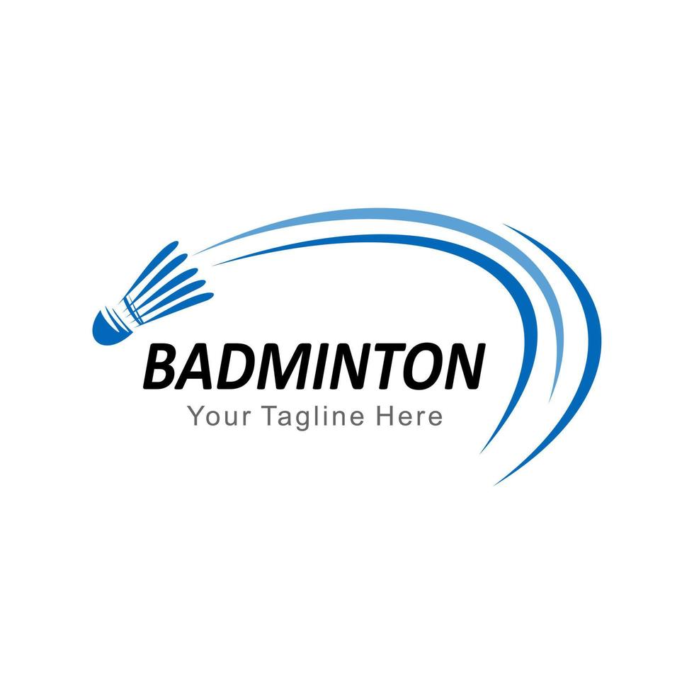 Shuttlecock badminton logo vector