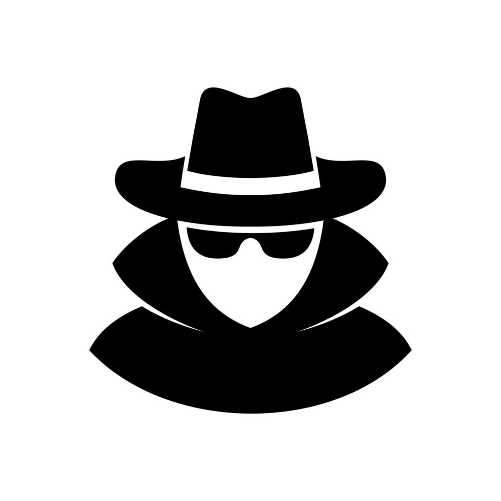 logotipo de detective espía vector