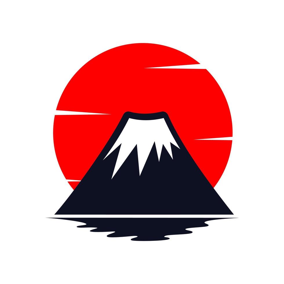 logotipo de la montaña fuji vector