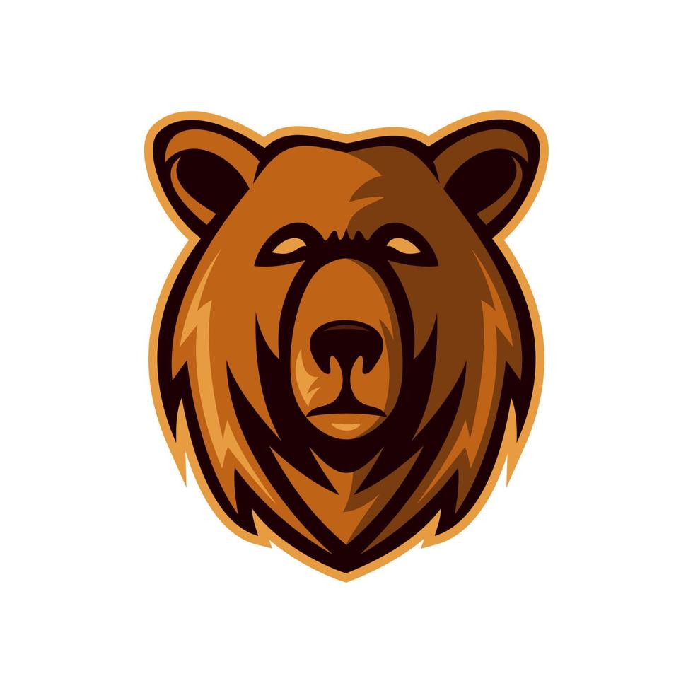 logo de cabeza de oso vector