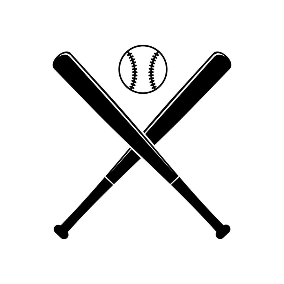 logotipo de bates de béisbol vector