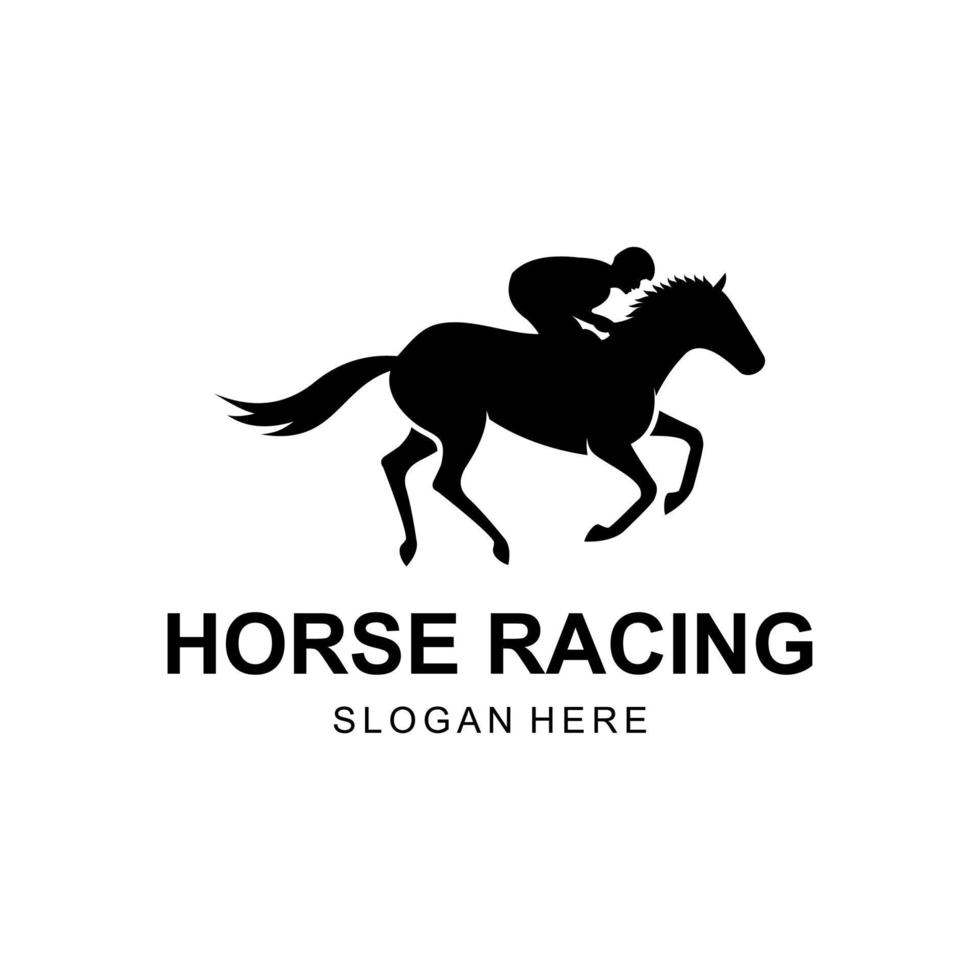 horse racing logo vector