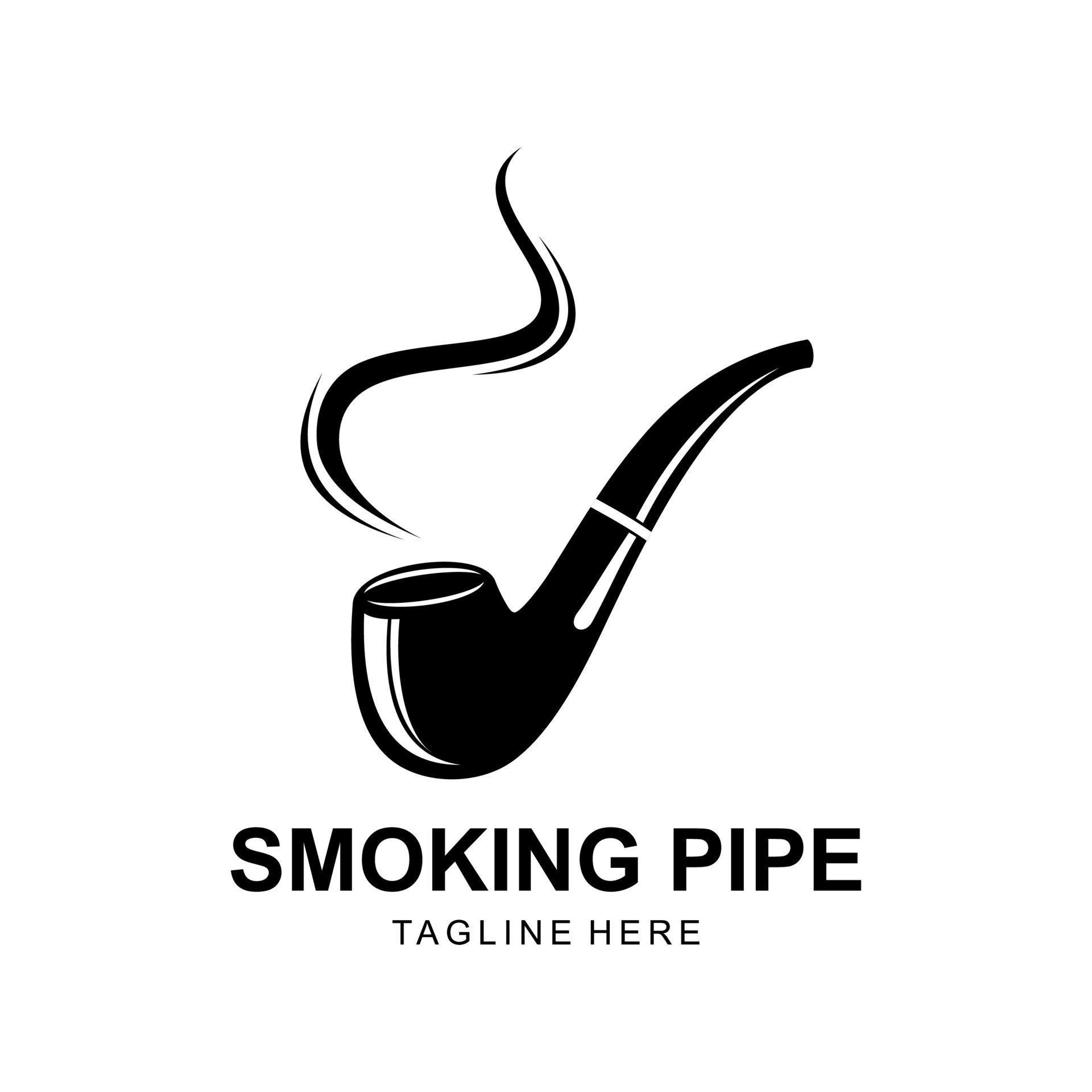 smoking pipe logo 8222642 Vector Art at Vecteezy