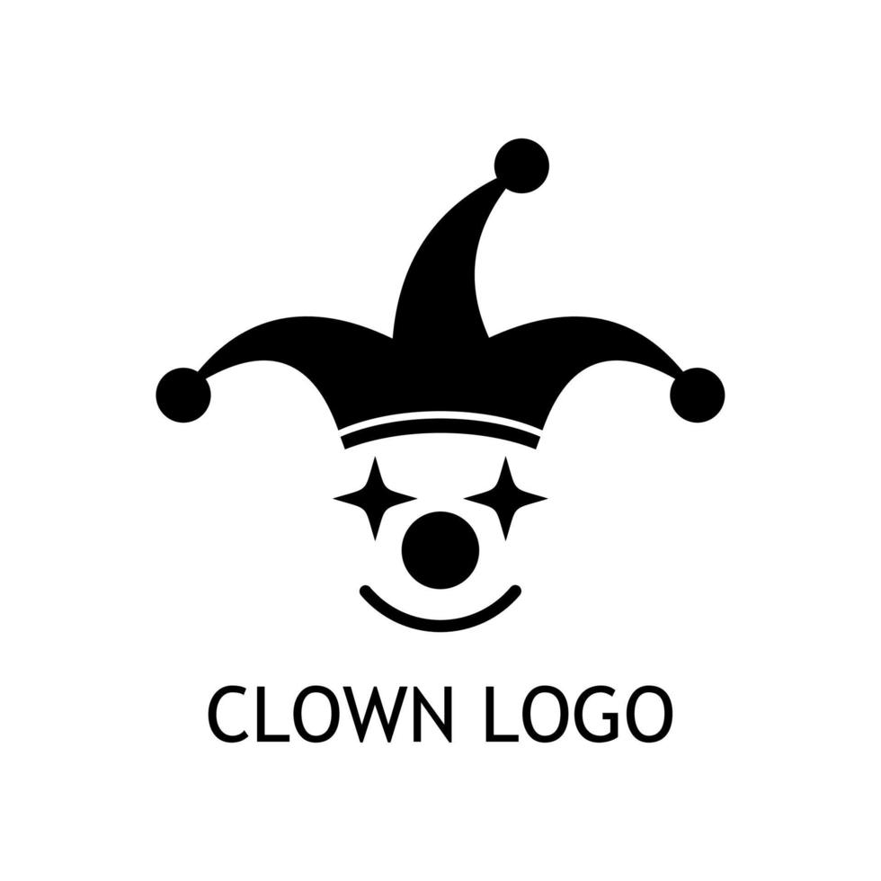 black clown logo vector