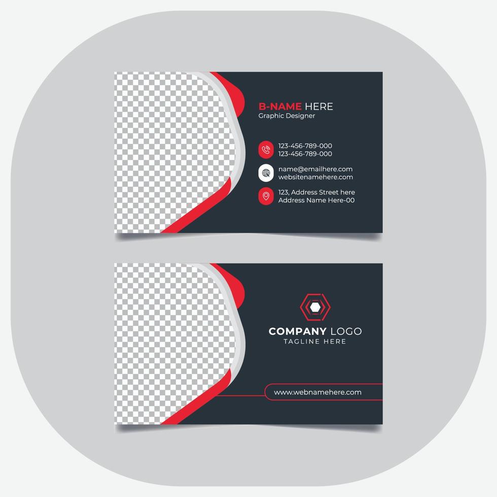 conjunto de plantilla de diseño de tarjeta de visita creativa moderna profesional vector