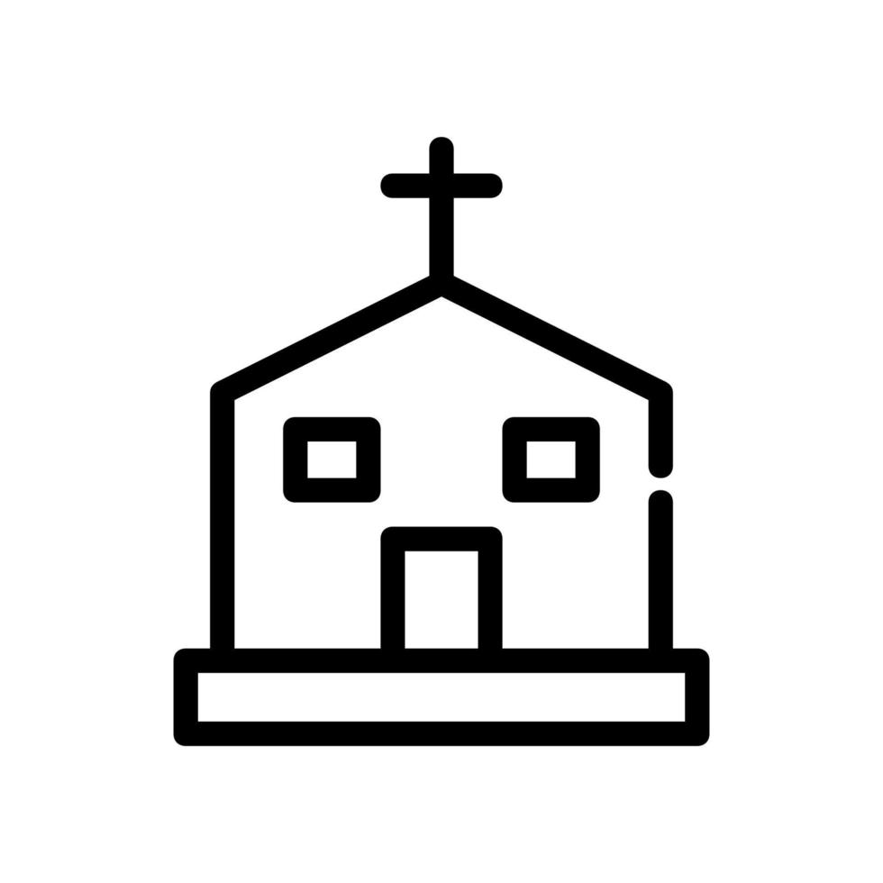 Church illustrated on a white background vector