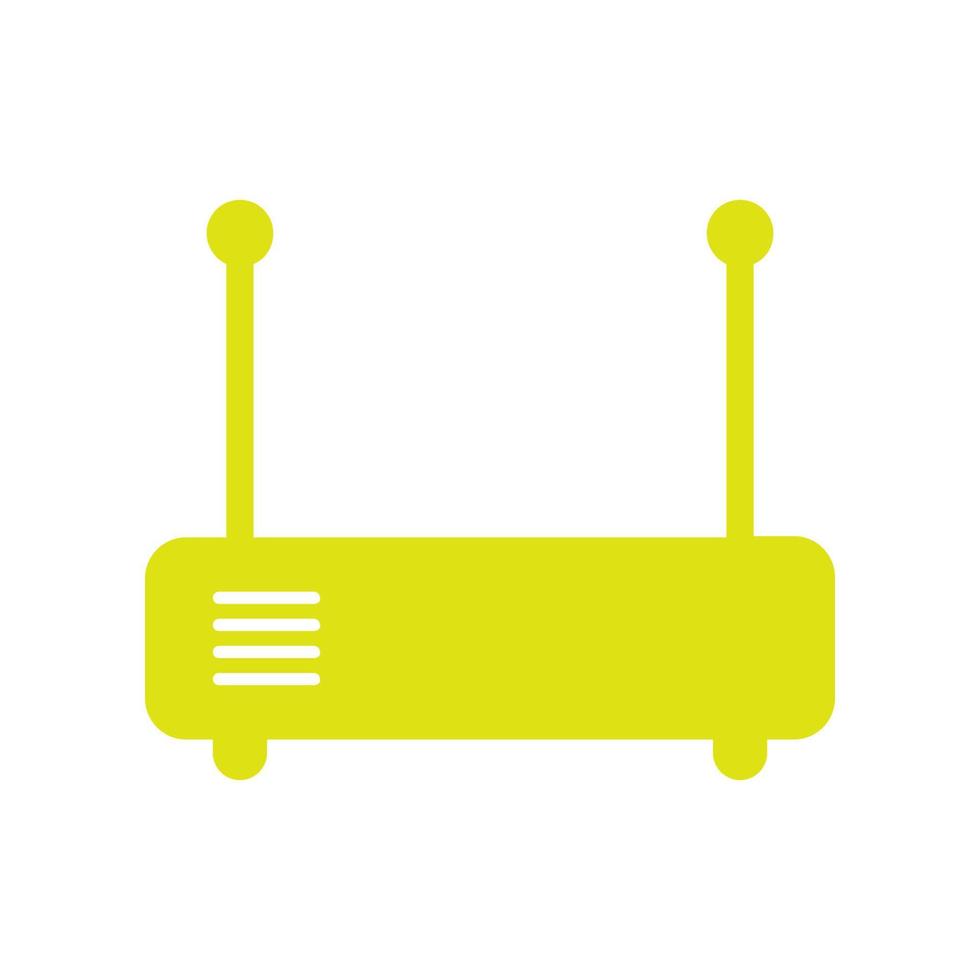 Router illustrated on a white background vector