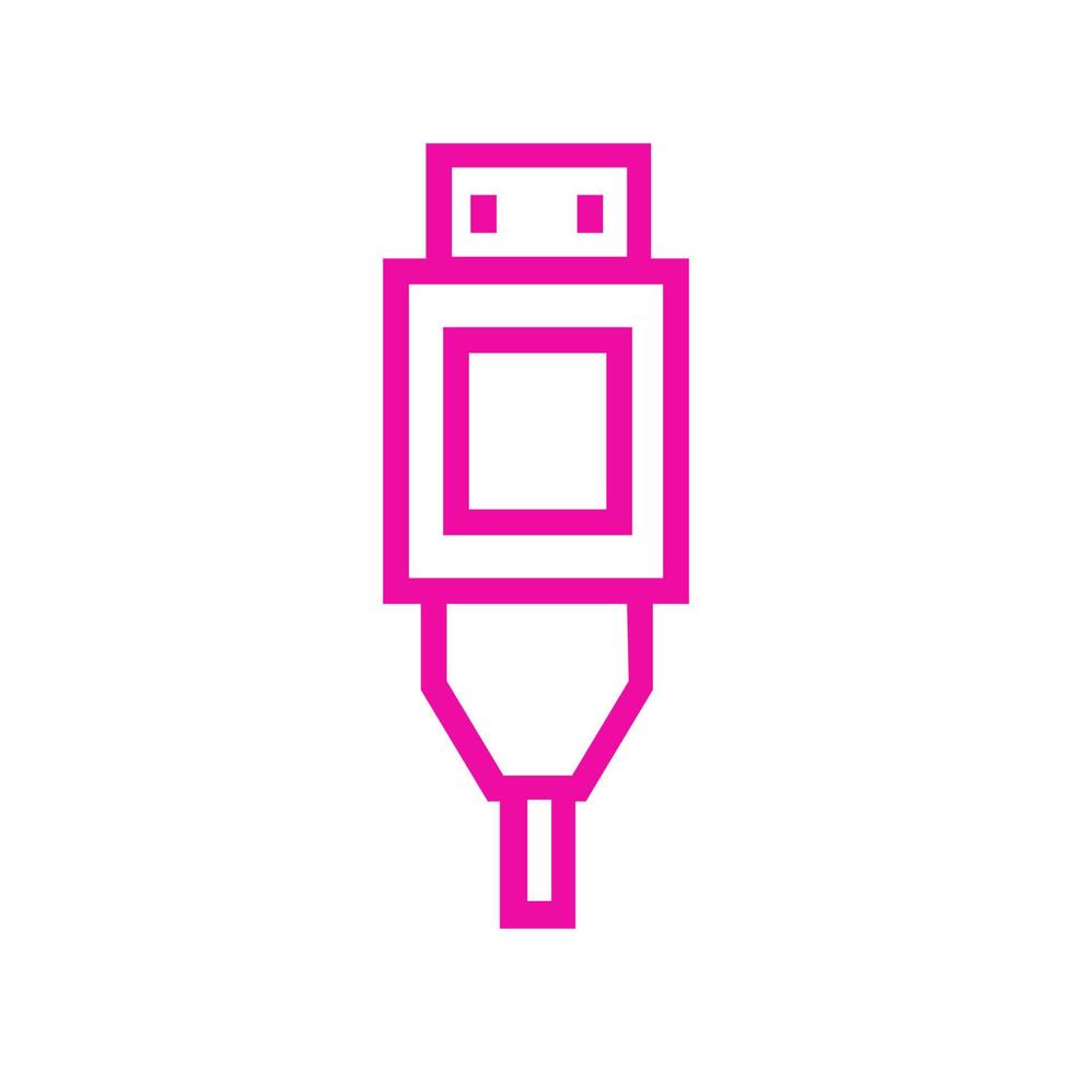 Usb cable illustrated on a white background vector