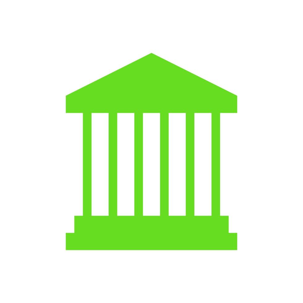 Greek temple illustrated on a white background vector