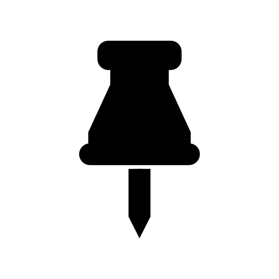 Push pin illustrated on a white background vector