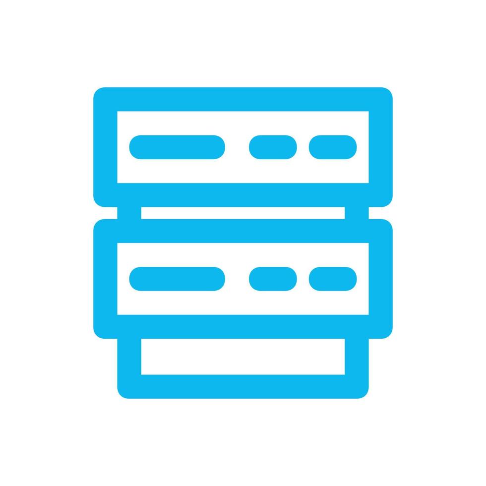 Server illustrated on a white background vector