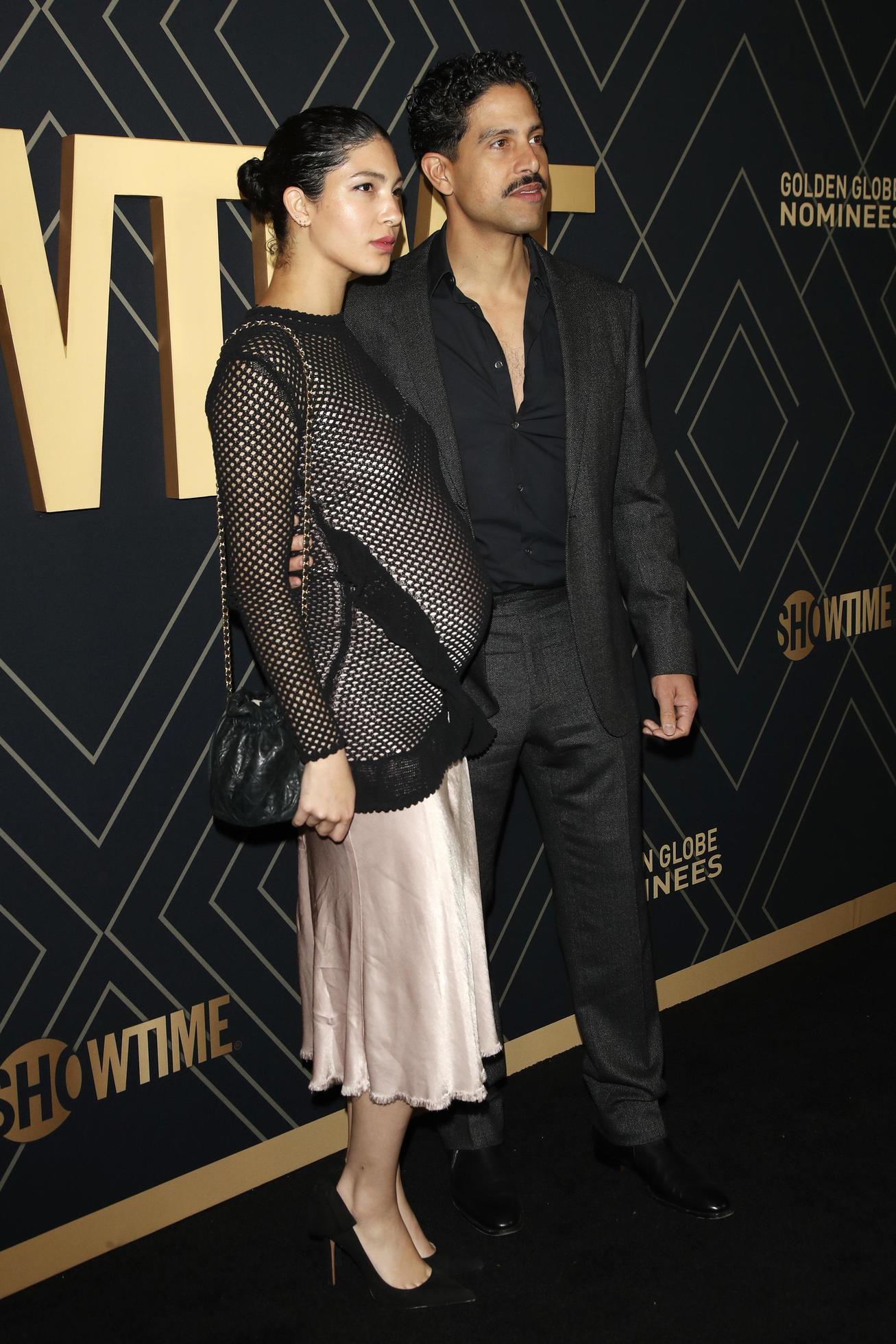 LOS ANGELES JAN 4 Grace Gail, Adam Rodriguez at the Showtime Golden