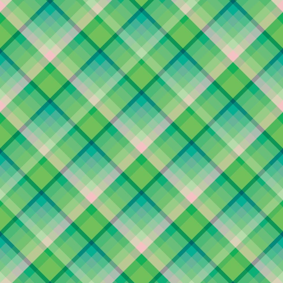 Checkered background in forest green and light pink colors. Seamless pattern for plaid, fabric, textile, clothes, tablecloth and other things. vector