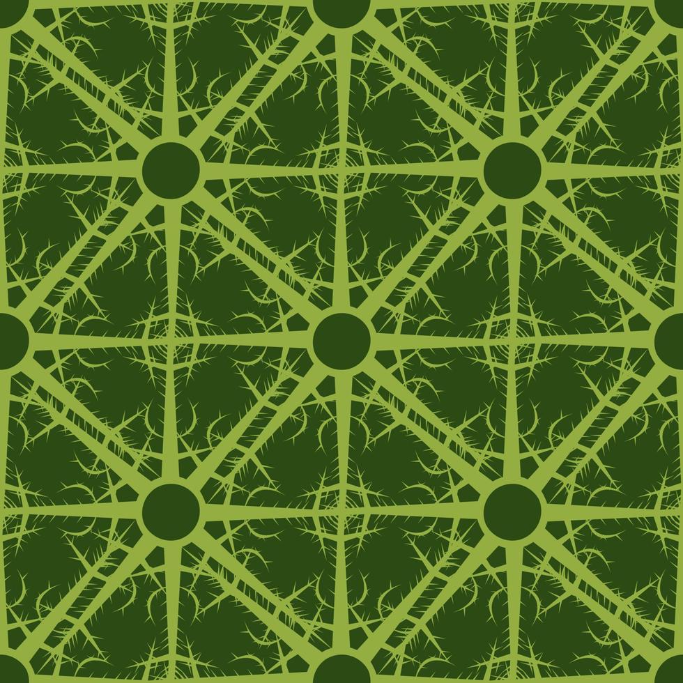 patrón impecable en copos de nieve verdes brillantes sobre fondo verde oscuro para tela, textil, ropa, mantel y otras cosas. imagen vectorial vector