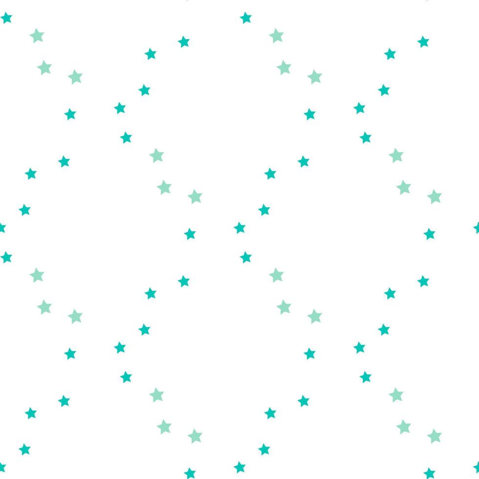 patrón sin costuras con estrellas verdes de agua sobre fondo blanco. imagen vectorial vector
