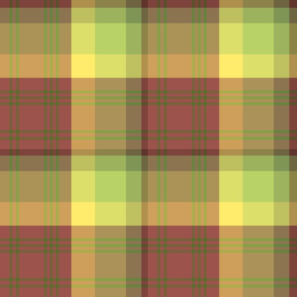 Seamless pattern in berry red, bright yellow and green colors for plaid, fabric, textile, clothes, tablecloth and other things. Vector image.