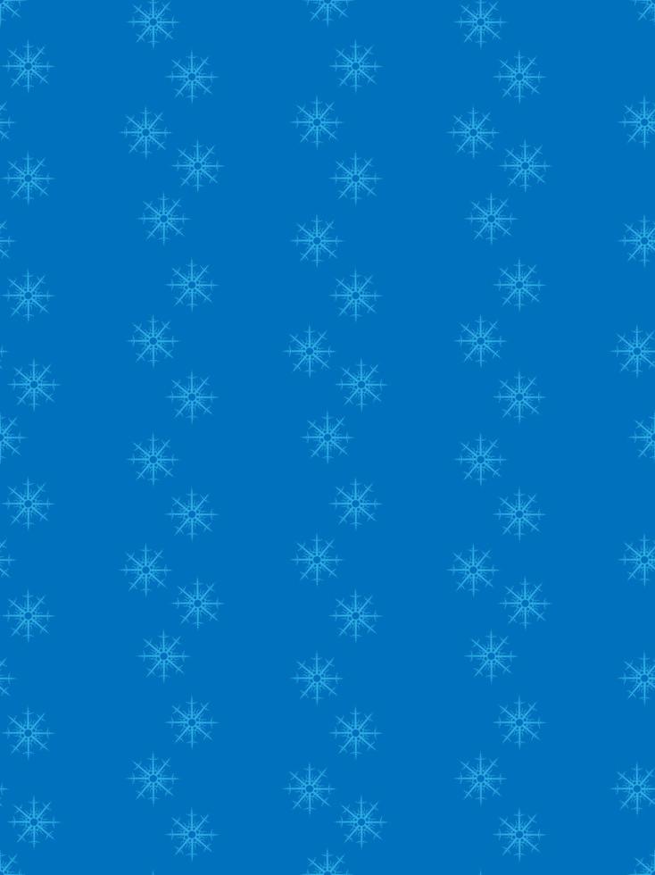 Seamless pattern in cozy light blue snowflakes on bright blue background for fabric, textile, clothes, tablecloth and other things. Vector image.