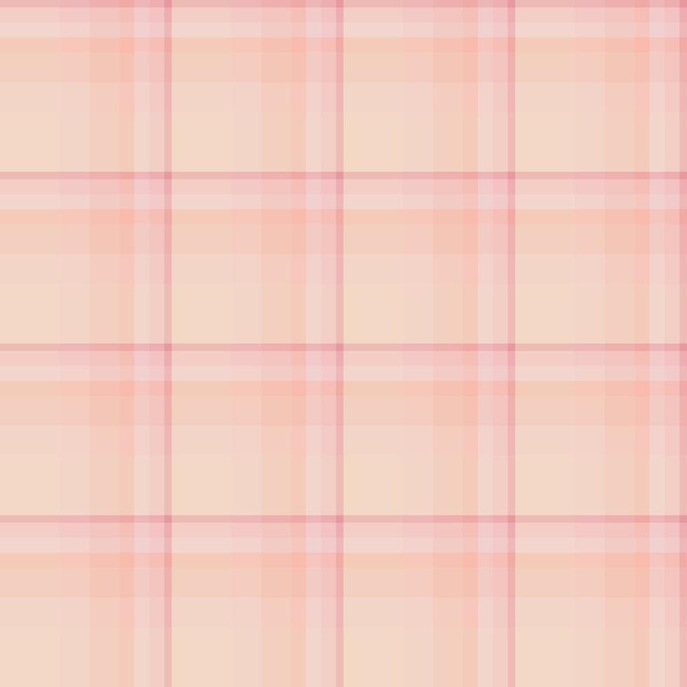 Checkered background in light peach tones. Seamless pattern for plaid, fabric, textile, clothes, tablecloth and other things. vector