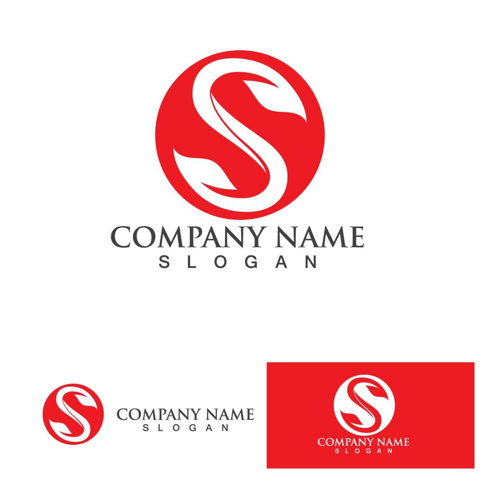 S Business corporate letter logo design vector. vector