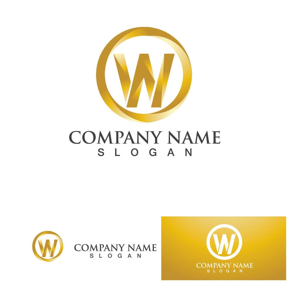 W Letter Logo Template vector
