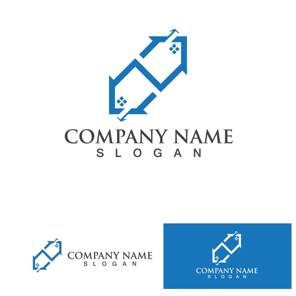 Home and building logo and symbol vector