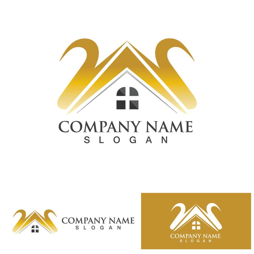 home buildings logo and symbols icons vector
