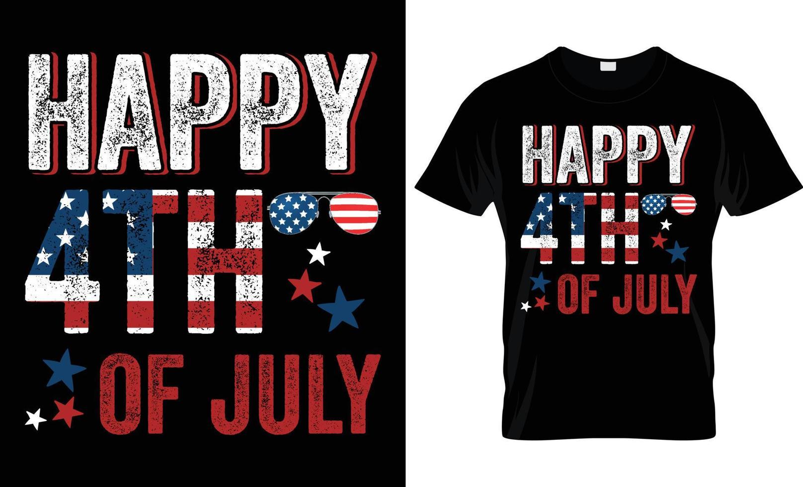 4th Of July T-shirt Design - American Independence Day T-shirt Design vector