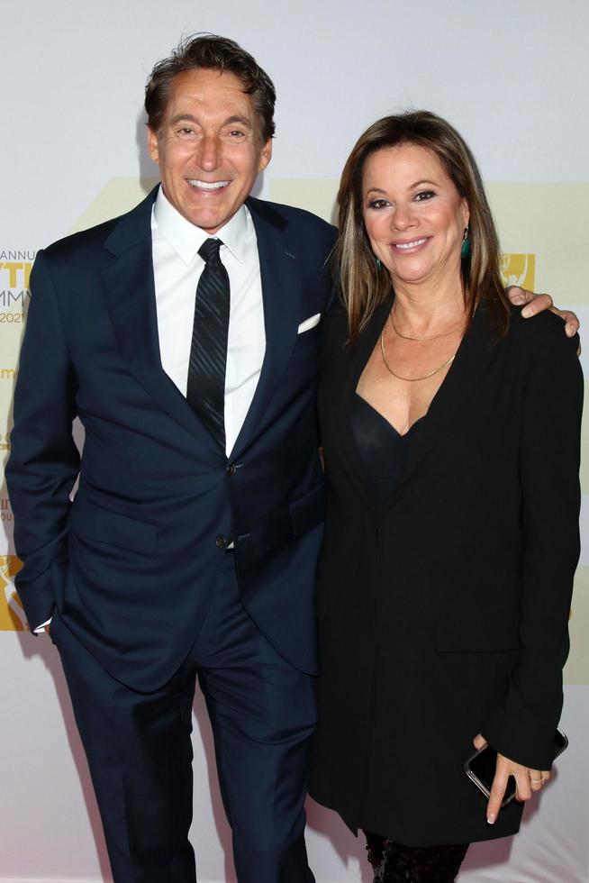 LOS ANGELES  JUN 13 - Michael Corbett and Nancy Lee Grahn at the 48th Daytime Emmy Awards Press Line  June 13 at the ATI Studios on June 13, 2021 in Burbank, CA photo