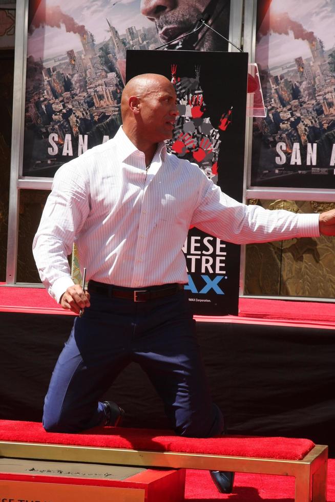 LOS ANGELES, MAY 19 - Dwayne Johnson, The Rock at the Dwayne Johnson Hand and Foot Print Ceremony at the TCL Chinese Theater on May 19, 2015 in Los Angeles, CA photo
