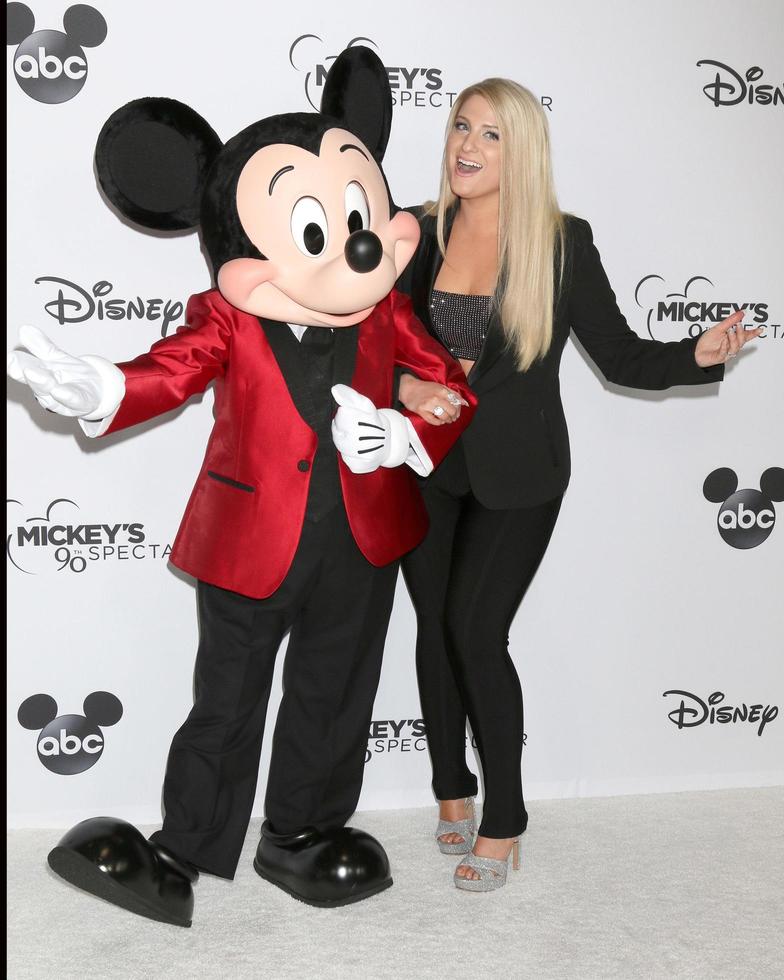 LOS ANGELES   OCT 6 - Mickey Mouse, Meghan Trainor at the Mickey s 90th Spectacular Taping at the Shrine Auditorium on October 6, 2018 in Los Angeles, CA photo