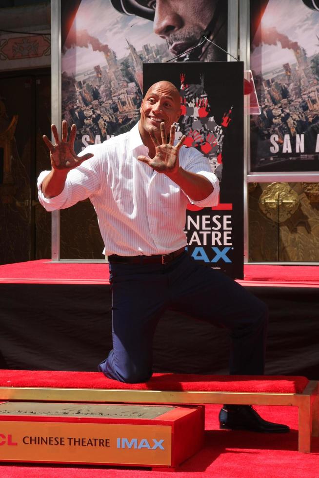 LOS ANGELES, MAY 19 - Dwayne Johnson, The Rock at the Dwayne Johnson Hand and Foot Print Ceremony at the TCL Chinese Theater on May 19, 2015 in Los Angeles, CA photo
