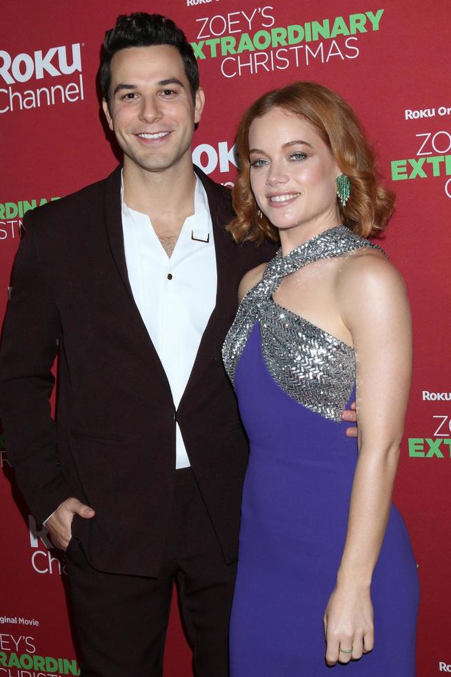 LOS ANGELES  NOV 30 - Skylar Astin, Jane Levy at the Zoey s Extraordinary Christmas Screening at Alamo Drafthouse Cinema Downtown Los Angeles on November 30, 2021 in Los Angeles, CA photo