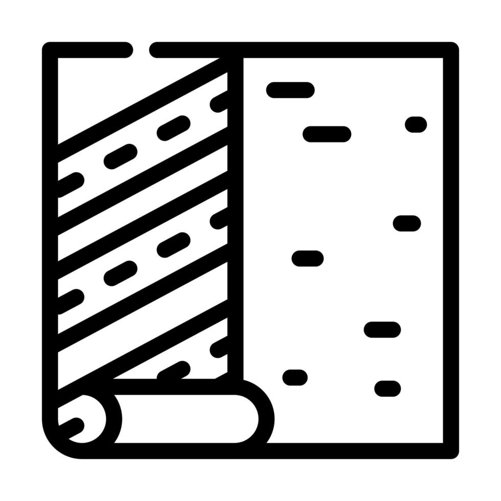 wallpapering wall line icon vector illustration line