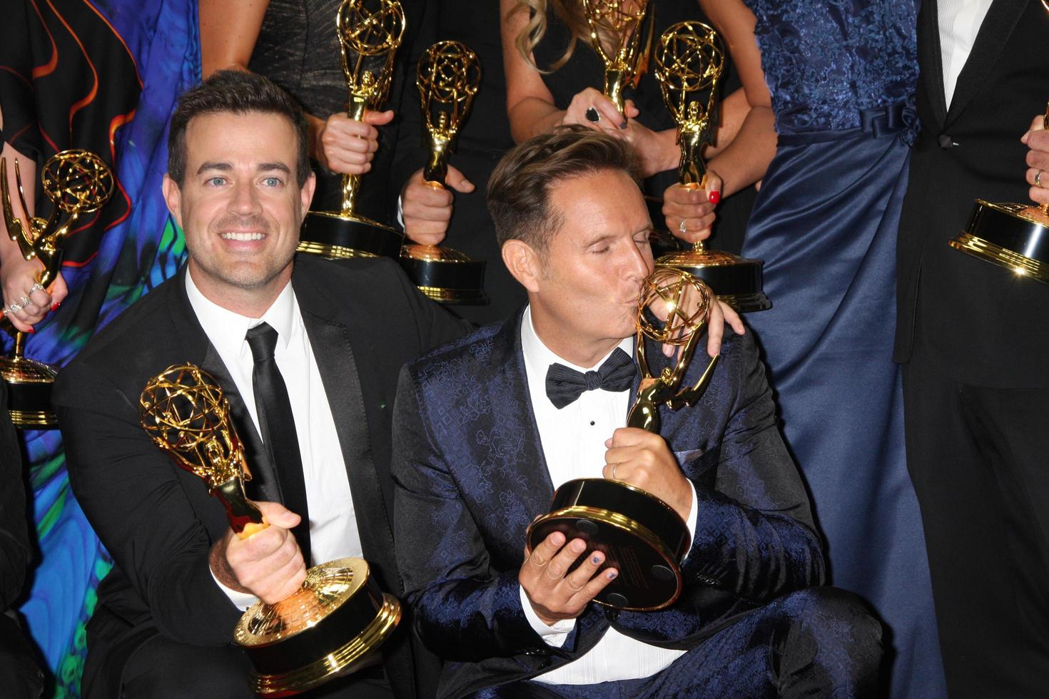 LOS ANGELES, SEP 22 - Carson Daly, Mark Burnett at the 65th Emmy Awards, Press Room at Nokia Theater on September 22, 2013 in Los Angeles, CA photo