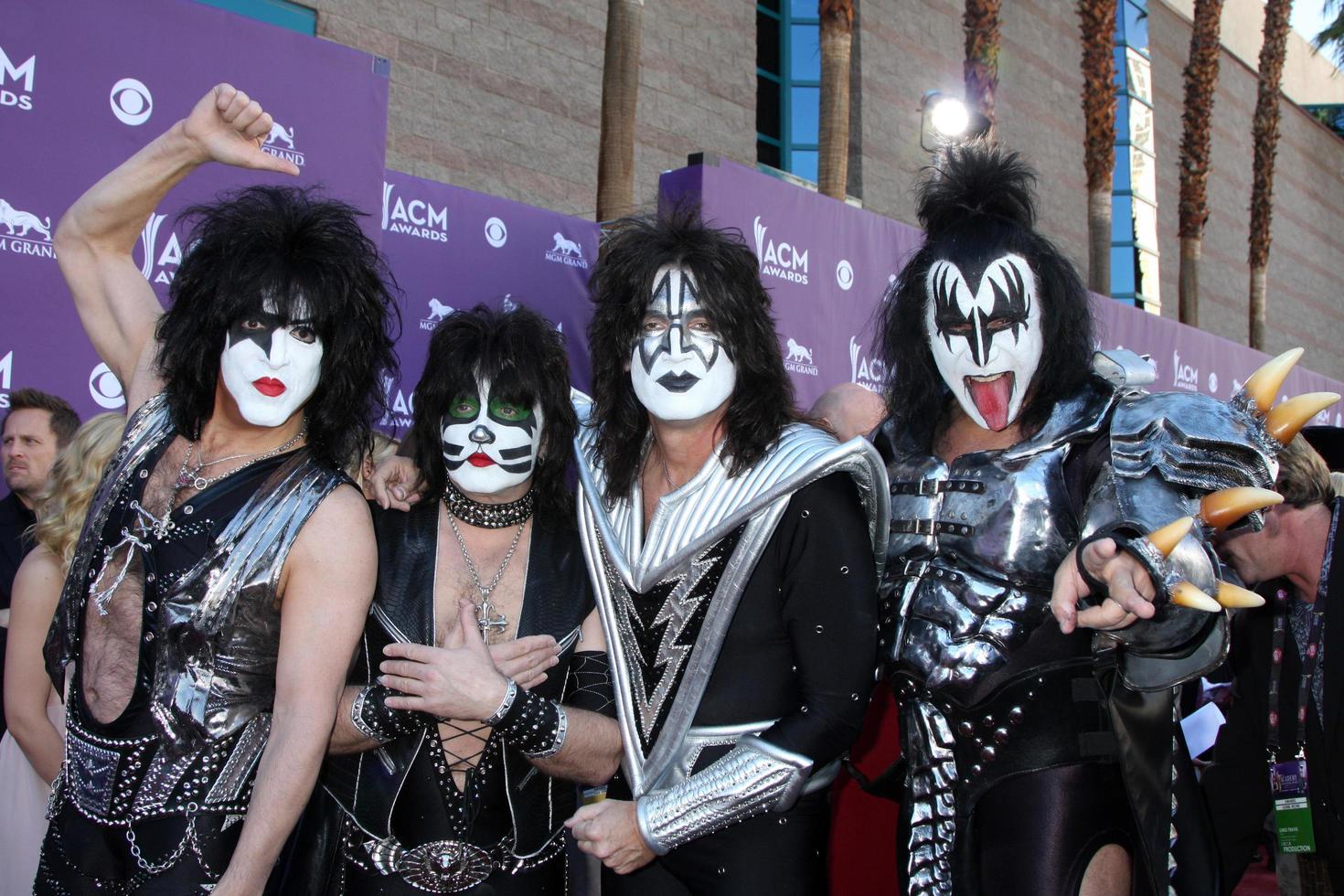 LAS VEGAS  APR 1 - KISS arrives at the 2012 Academy of Country Music Awards at MGM Grand Garden Arena on April 1, 2010 in Las Vegas, NV photo