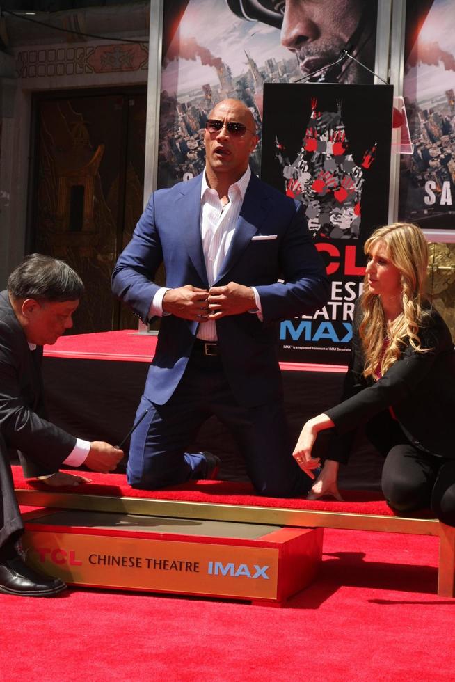 LOS ANGELES, MAY 19 - Dwayne Johnson, The Rock at the Dwayne Johnson Hand and Foot Print Ceremony at the TCL Chinese Theater on May 19, 2015 in Los Angeles, CA photo