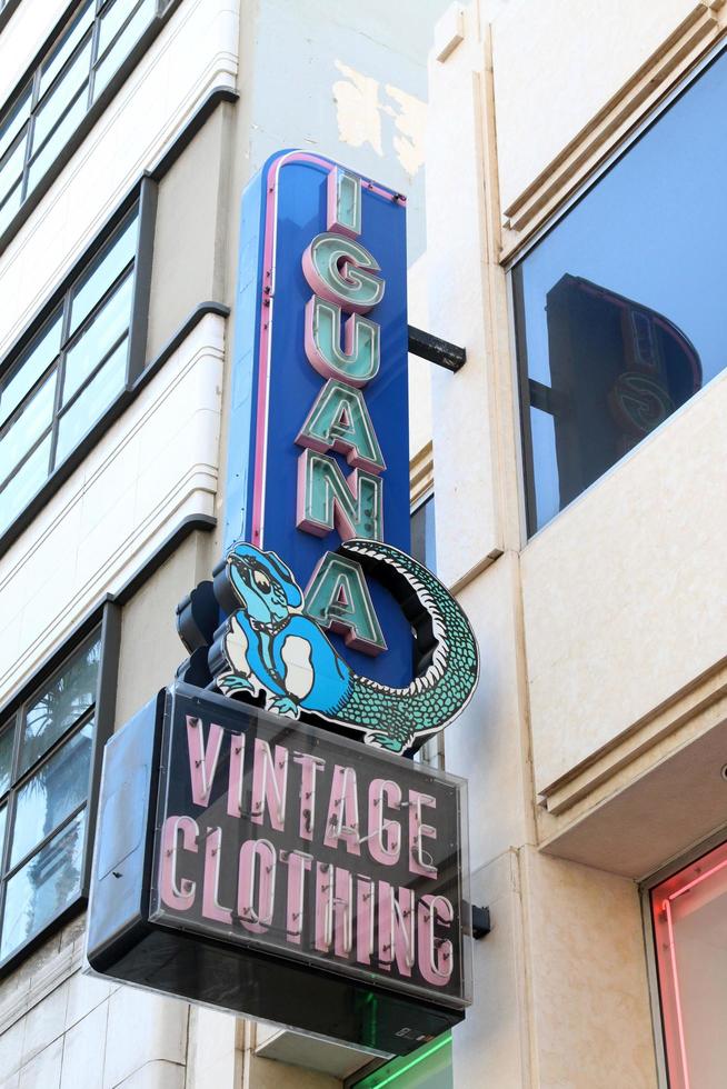 LOS ANGELES - APR 26  Iguana Vintage Clothing Signage at the Steve Irwin Star Ceremony on the Hollywood Walk of Fame on April 26, 2018 in Los Angeles, CA photo