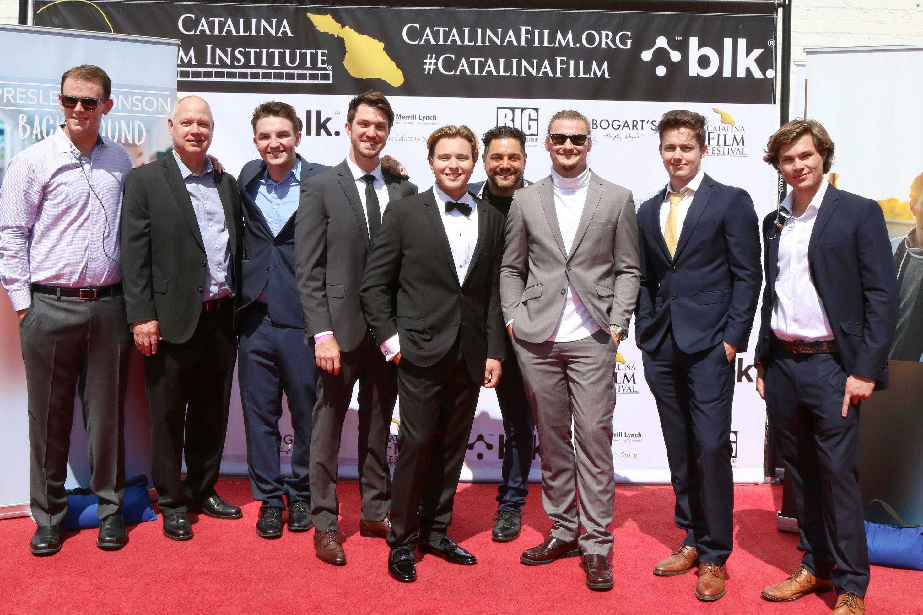 LOS ANGELES SEP 19 - Background Music Video Crew at the Catalina Film Fest  at Long Beach Background Short Red Carpet, at the Scottish Rite Event  Center on September 19, 2021 in