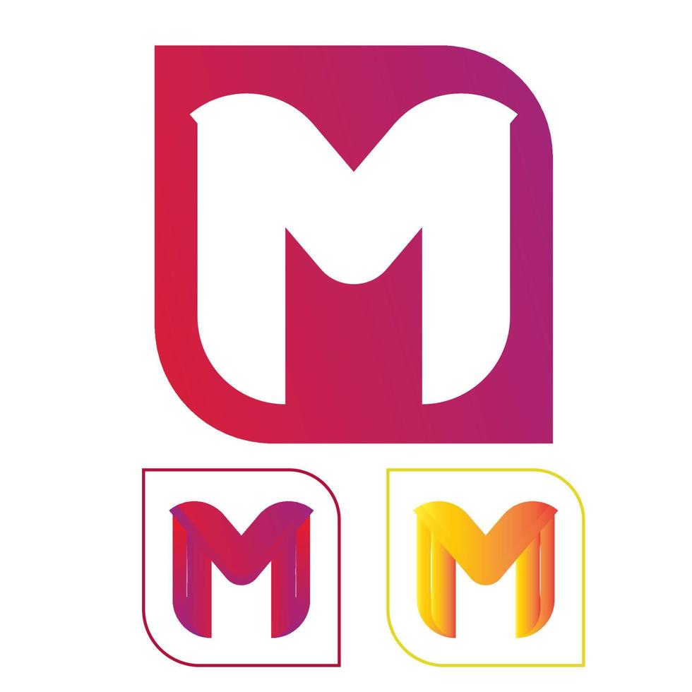 letter m logo vector