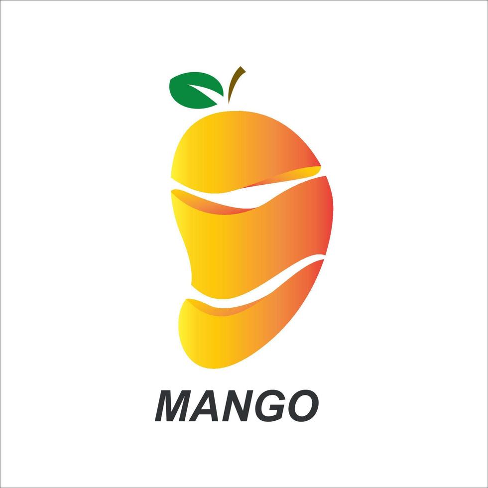 color de degradado de concepto de logotipo de mango vector