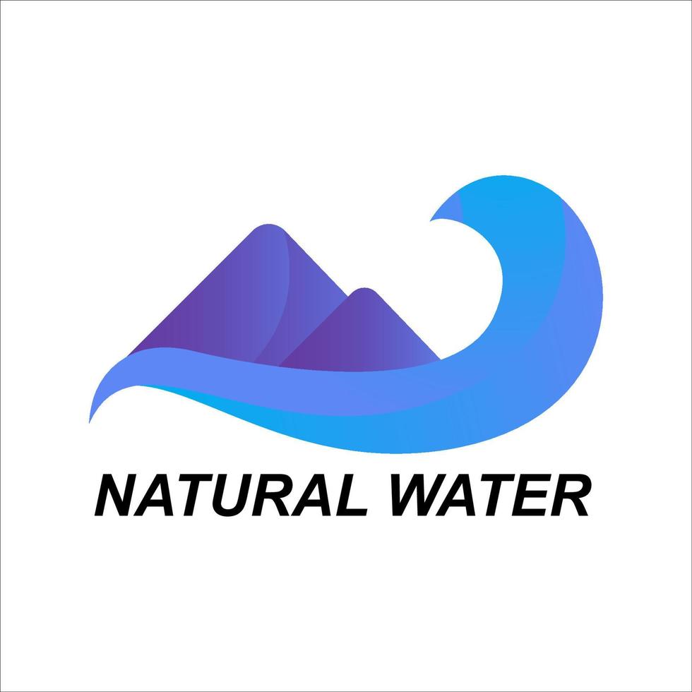 logotipo de agua fresca natural vector