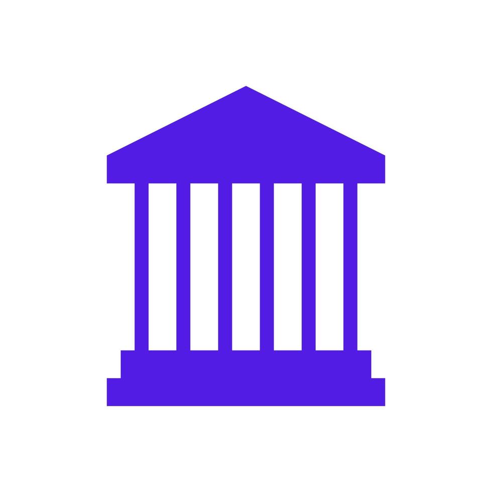 Greek temple illustrated on a white background vector