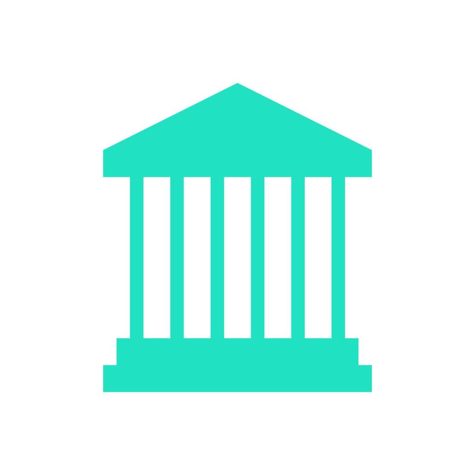Greek temple illustrated on a white background vector