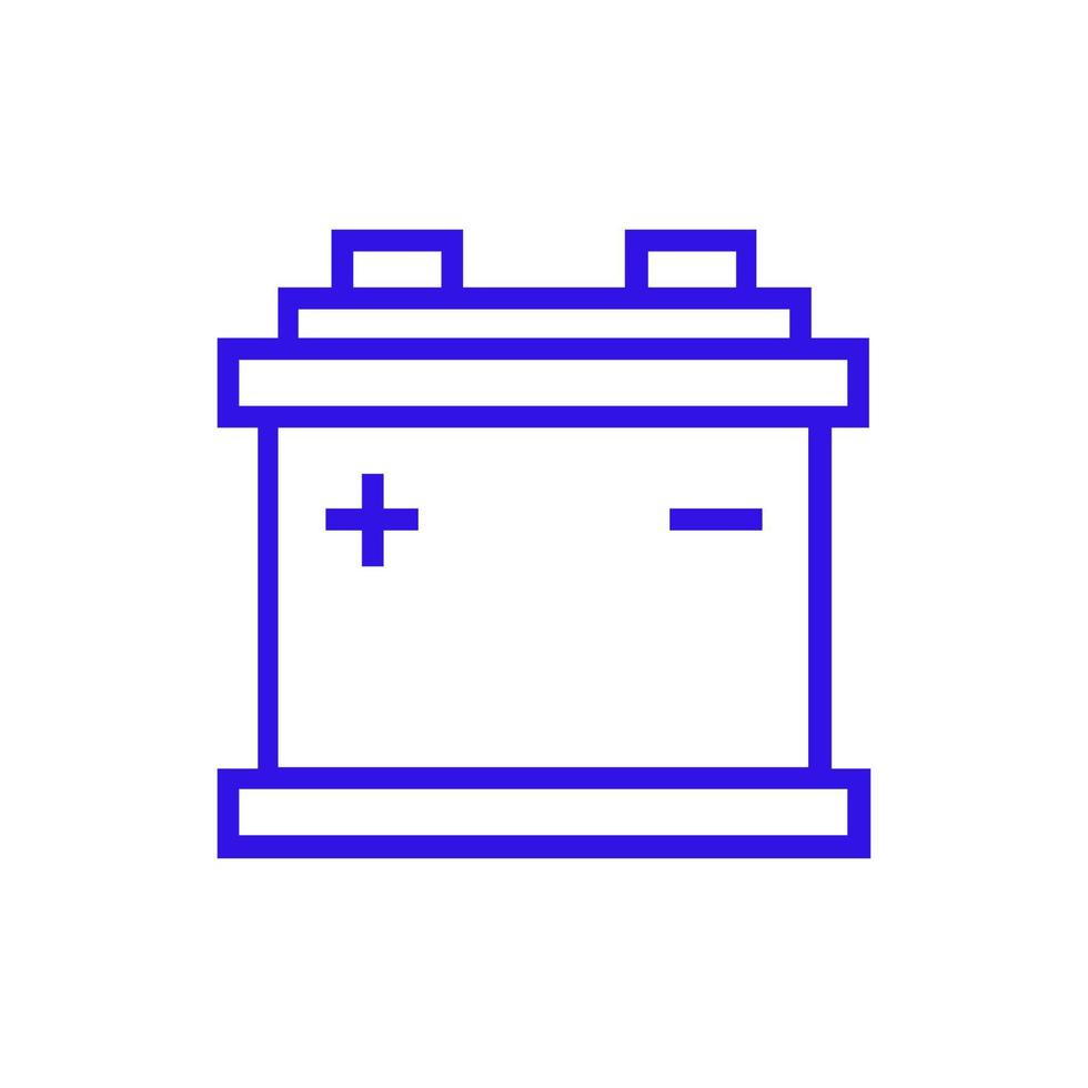 Car battery illustrated on a white background vector