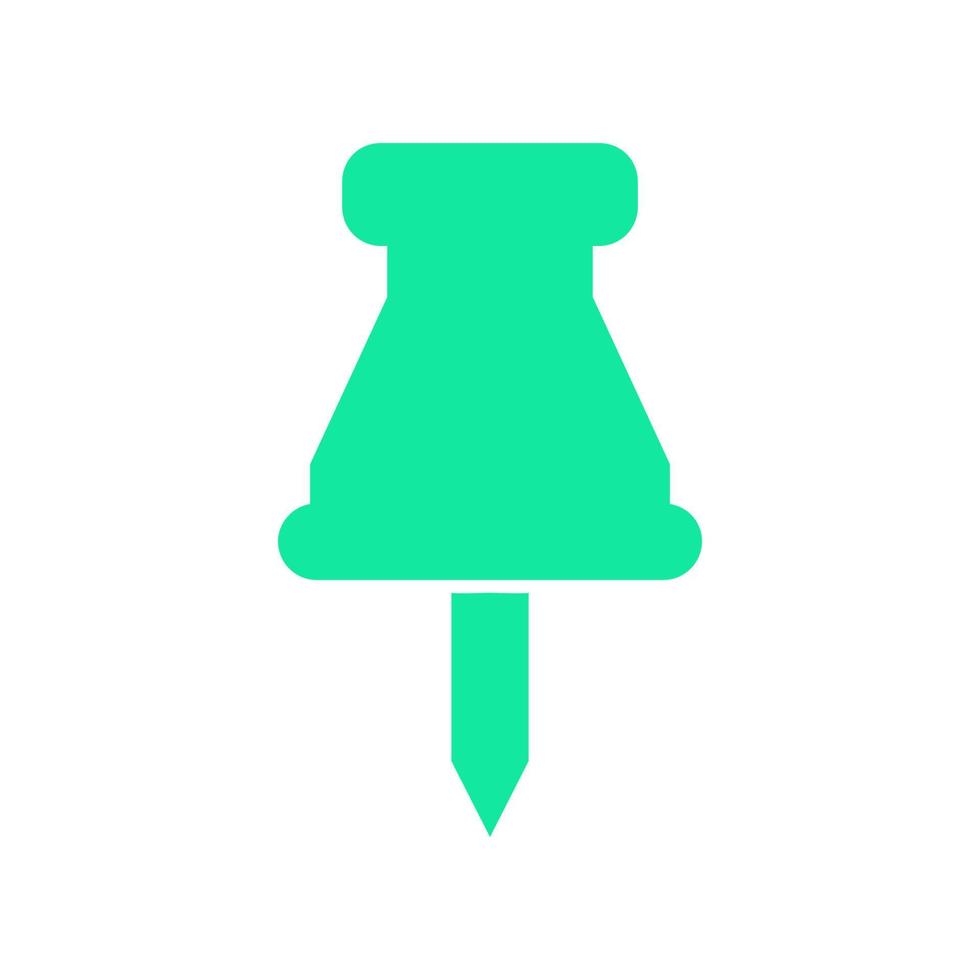 Push pin illustrated on a white background vector