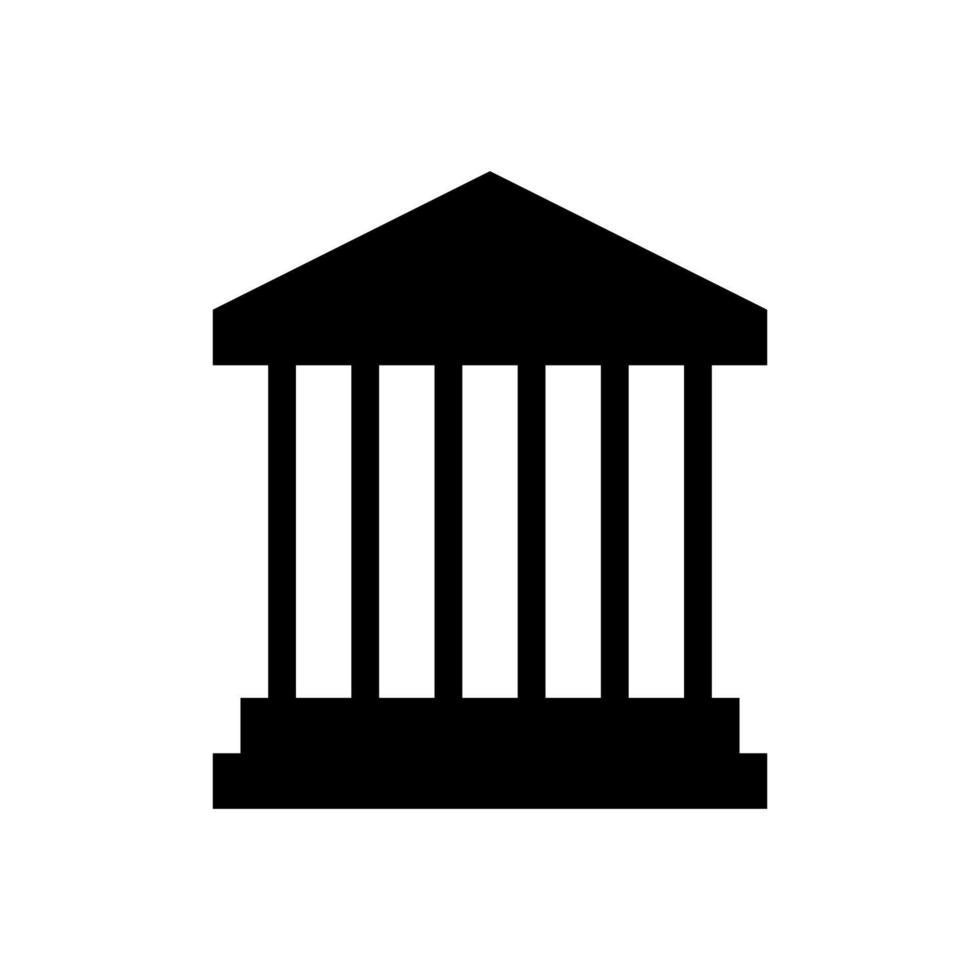 templo griego ilustrado sobre un fondo blanco vector