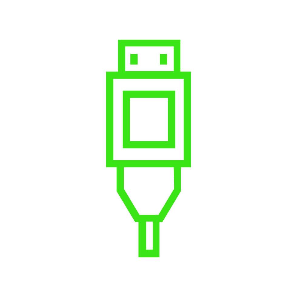 Usb cable illustrated on a white background vector