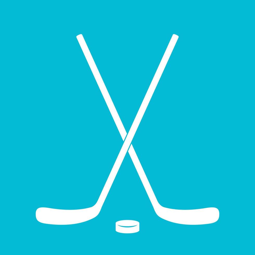 Crossed hockey sticks, vector illustration 8235639 Vector Art at Vecteezy