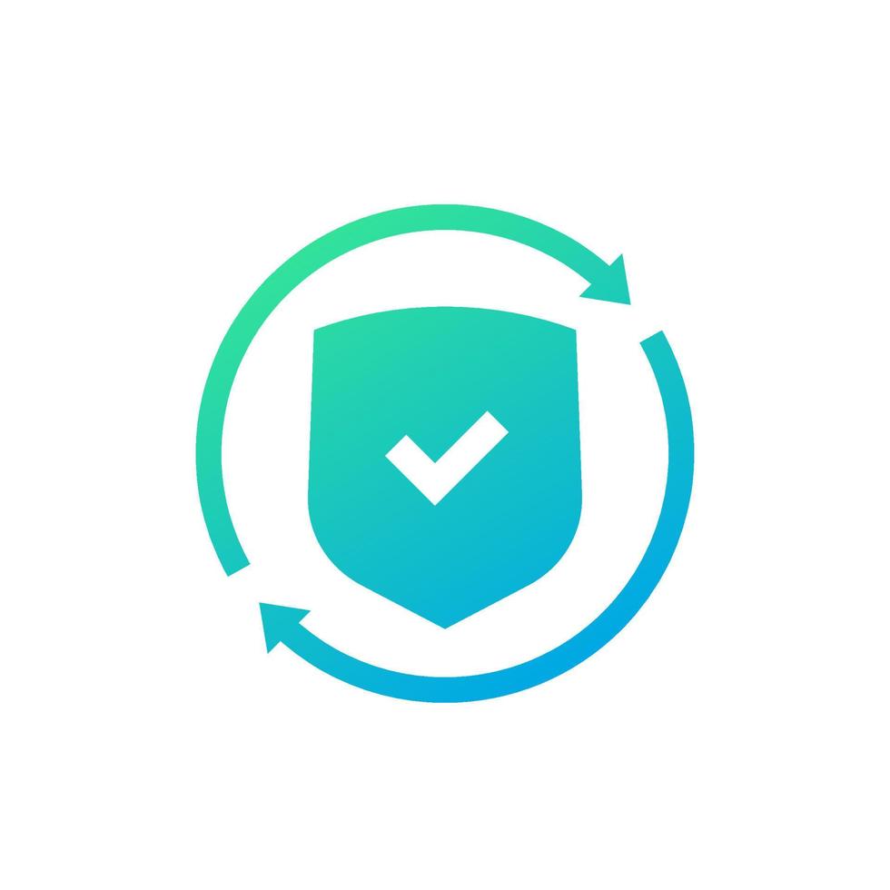 privacy and security icon with shield vector